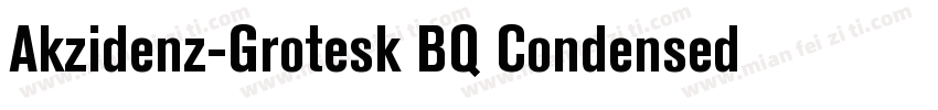 Akzidenz-Grotesk BQ Condensed A Med字体转换